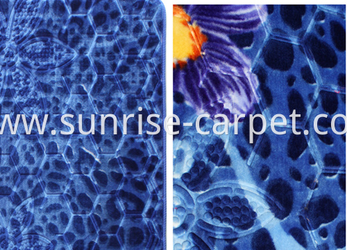 embossing with flower design carpet